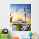 Dome and spire of mosque at sunset Wall Mural