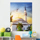 Dome and spire of mosque at sunset Wall Mural