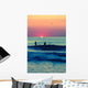 Sunset Beach and Surfers Wall Decal