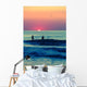 Sunset Beach and Surfers Wall Decal