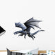 Flying Black Dragon Wall Decal