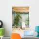 Sandy beach bungalow Wall Mural