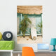 Sandy beach bungalow Wall Mural