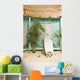 Sandy beach bungalow Wall Mural