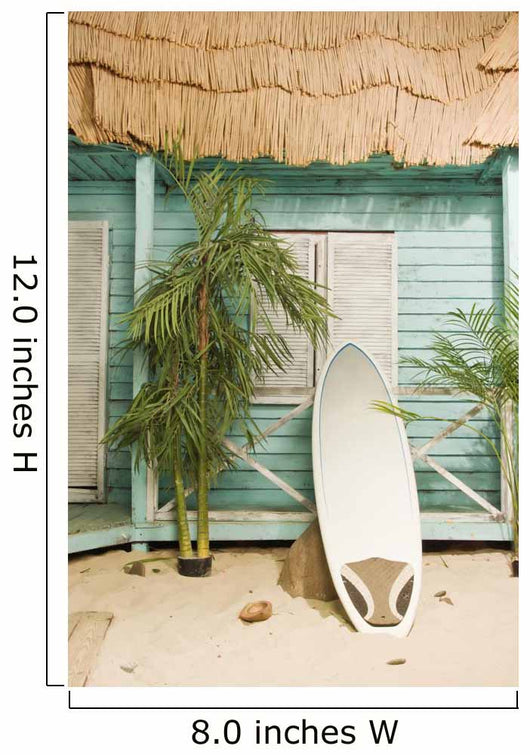 Sandy beach bungalow Wall Mural