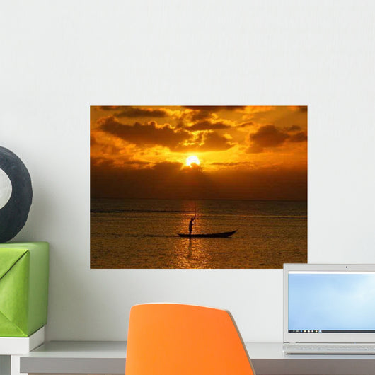 Malagasy Pecheurs Pirogue Wall Decal