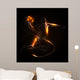Vector illustration basketball player on dark background Wall Mural