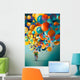 Funny Clown with Colorful Wall Decal