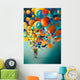 Funny Clown with Colorful Wall Decal