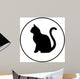 Black Silhouette Cat Wall Decal