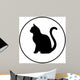 Black Silhouette Cat Wall Decal