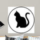 Black Silhouette Cat Wall Decal