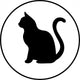 Black Silhouette Cat Wall Decal