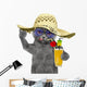 cat have a rest in summer with a glass of cocktail Wall Decal