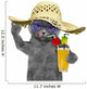 cat have a rest in summer with a glass of cocktail Wall Decal