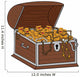 Open Full Treasure Chest - Isolated On White Wall Decal