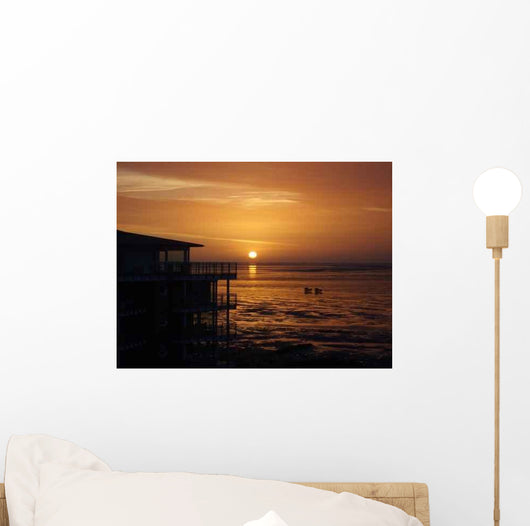 Sonnenuntergang Und Wattwagen Wall Decal