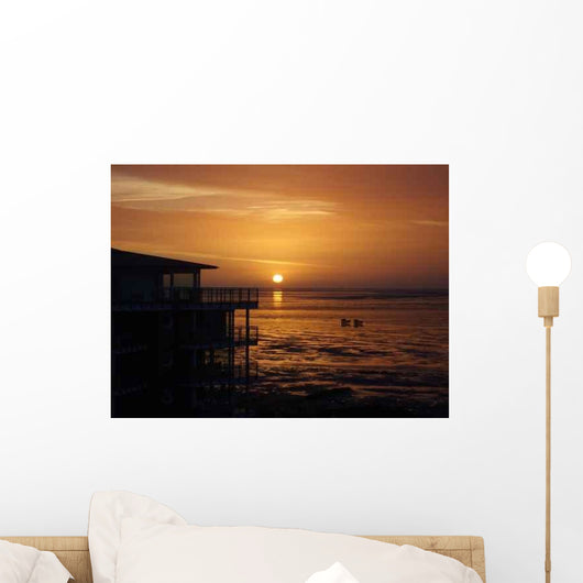 Sonnenuntergang Und Wattwagen Wall Decal