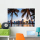 Miami Florida Skyline and Palm Trees Wall Decal