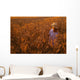 Girl with Hat Field Wall Decal