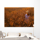 Girl with Hat Field Wall Decal