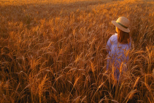 Girl with Hat Field Wall Decal