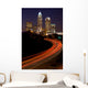 Car Traveling to Downtown Charlotte North Carolina Wall Mural