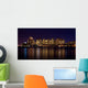 Boston Skyline Night Wall Decal