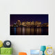 Boston Skyline Night Wall Decal