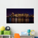 Boston Skyline Night Wall Decal