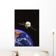 Satellite Orbiting Earth Wall Decal