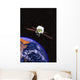 Satellite Orbiting Earth Wall Decal