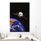 Satellite Orbiting Earth Wall Decal