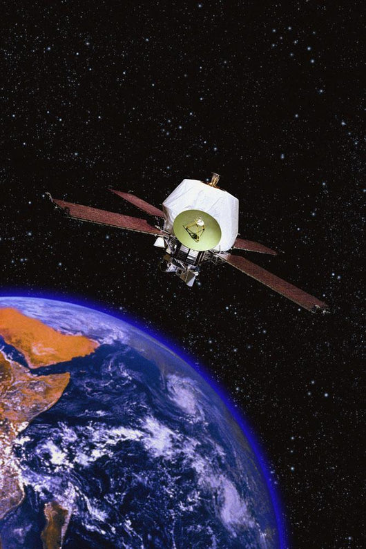 Satellite Orbiting Earth Wall Decal