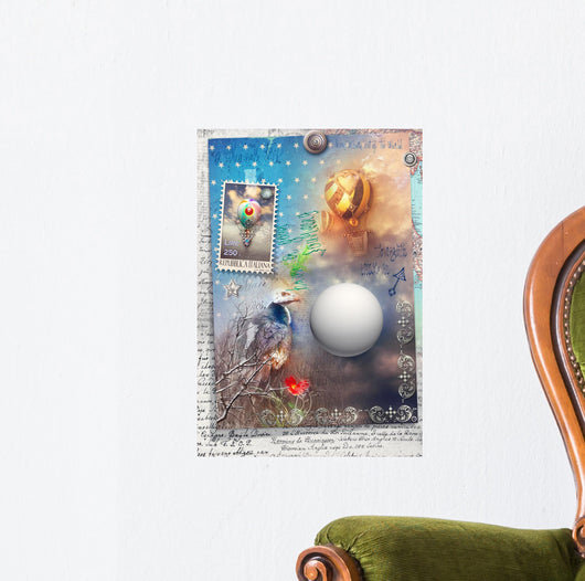 Graffiti and Collage with Wall Decal