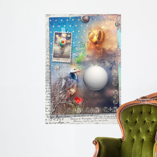 Graffiti and Collage with Wall Decal