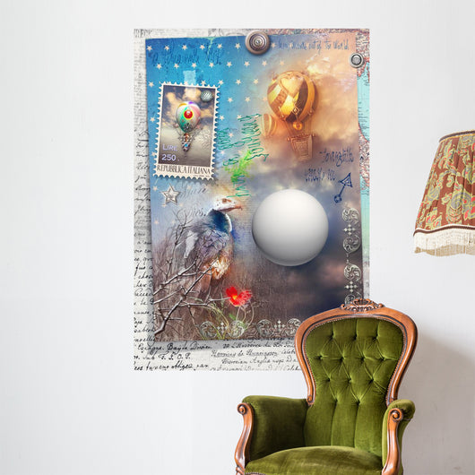 Graffiti and Collage with Wall Decal