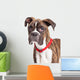 Portrait Boxer Crossbreed Over White Wall Decal