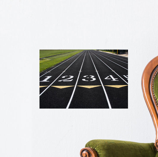Track Lanes 1-4 Wall Mural
