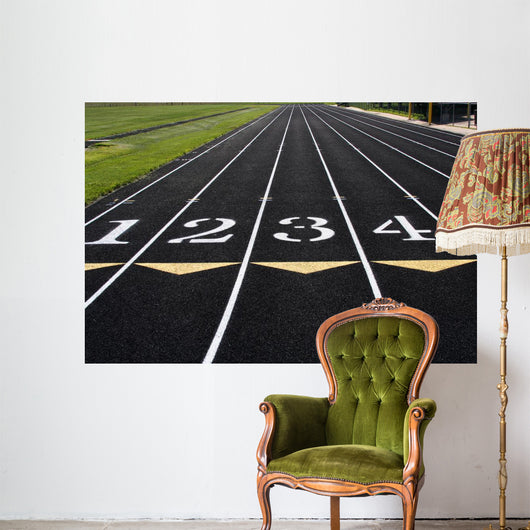 Track Lanes 1-4 Wall Mural