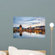 Lucerne. Image of Lucerne, Switzerland during twilight blue hour Wall Mural