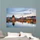 Lucerne. Image of Lucerne, Switzerland during twilight blue hour Wall Mural