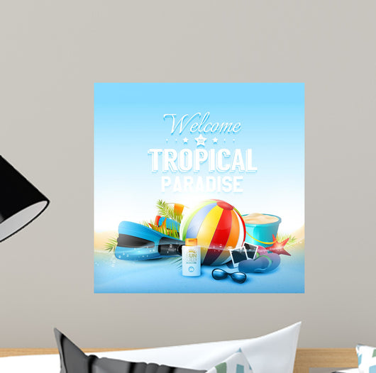 Summer holidays background Wall Mural