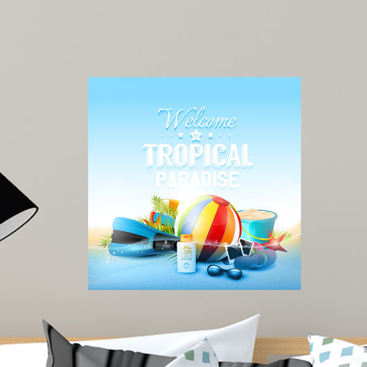 Summer holidays background Wall Mural