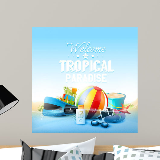 Summer holidays background Wall Mural