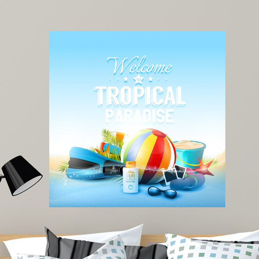 Summer holidays background Wall Mural