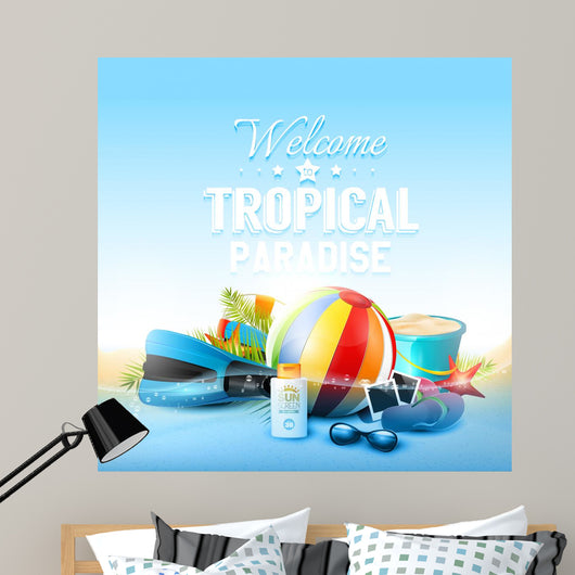 Summer holidays background Wall Mural