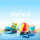 Summer holidays background Wall Mural