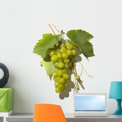 Tasty Wine Grapes Wall Decal shown on a wall