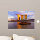 Singapore city skyline Wall Mural